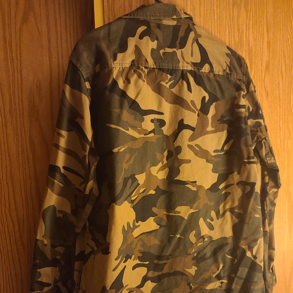 FOREVER 21 Men's Camouflage Jacket | Regular Fit | Small | Olive Green | Cotton - Picture 4 of 8